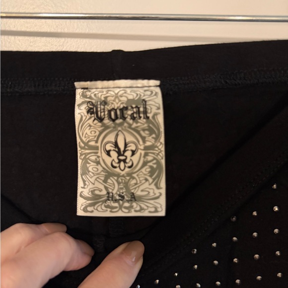 Vocal Black Rhinestone Leggings 3X - Picture 4 of 6